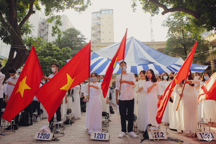 Học sinh Trường Trung học phổ thông Việt Đức (Hà Nội) trong ngày khai giảng. Ảnh: NTCC. Học sinh Trường Trung học phổ thông Việt Đức (Hà Nội) trong ngày khai giảng. Ảnh: NTCC.