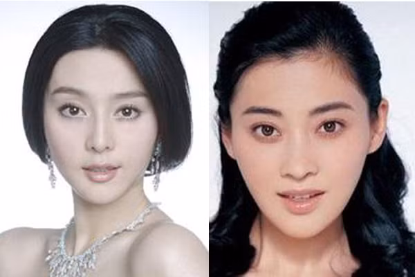 Phạm Băng Băng và Mai Đình, hai người có khuôn mặt chữ V lẫn đôi mắt khá giống nhau.