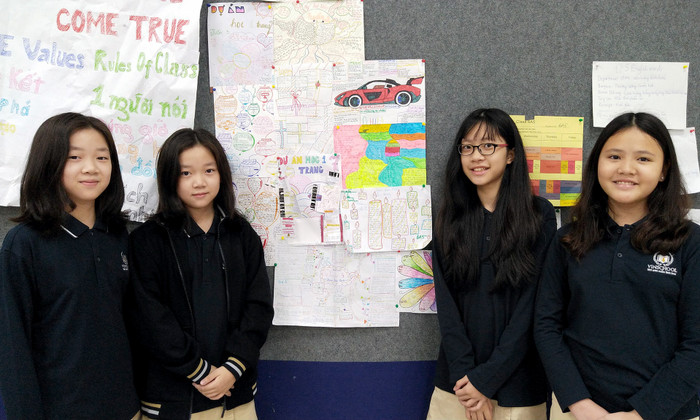 Học sinh chính là người thực hiện Dự án học một trang. Ảnh: Nhân vật cung cấp.