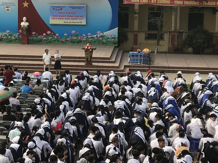 Một giờ học ngoại khóa của Trường Trung học phổ thông Thanh Ba (huyện Thanh Ba, tỉnh Phú Thọ). Ảnh: Tùng Dương. Một giờ học ngoại khóa của Trường Trung học phổ thông Thanh Ba (huyện Thanh Ba, tỉnh Phú Thọ). Ảnh: Tùng Dương.