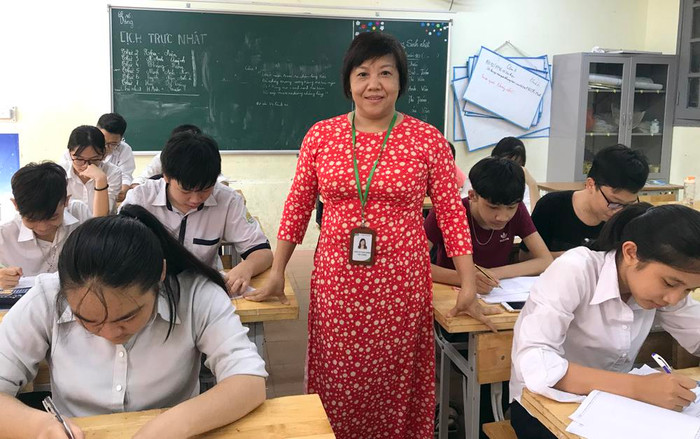 Cô Đoàn Thị Thanh Hương - Hiệu trưởng Trường Trung học cơ sở Đại Mỗ, Nam Từ Liêm, Hà Nội. Ảnh: Tùng Dương. Cô Đoàn Thị Thanh Hương - Hiệu trưởng Trường Trung học cơ sở Đại Mỗ, Nam Từ Liêm, Hà Nội. Ảnh: Tùng Dương.