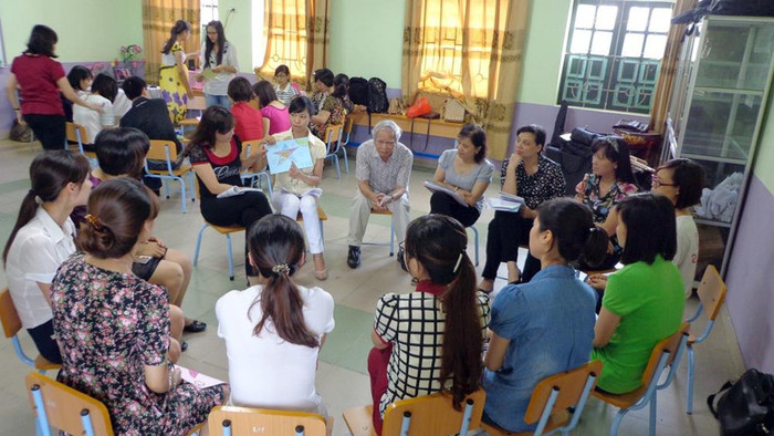 Các thầy cô giáo tham dự khóa học về tâm lý giáo dục - Tâm lý học ứng dụng. Ảnh: Cô Thu cung cấp. Các thầy cô giáo tham dự khóa học về tâm lý giáo dục - Tâm lý học ứng dụng. Ảnh: Cô Thu cung cấp.