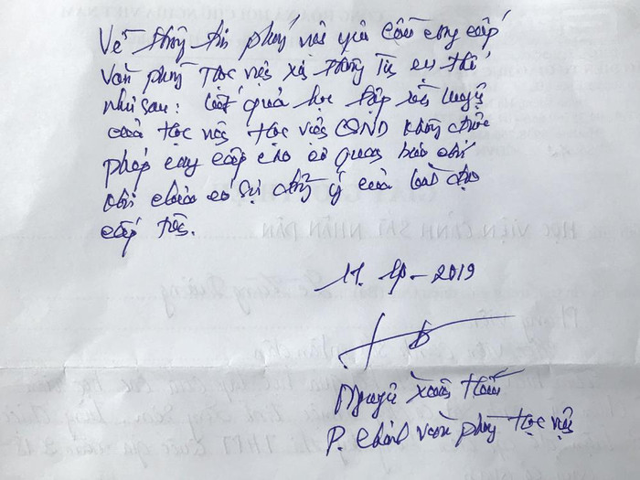 Trả lời của đại diện Học viện Cảnh sát nhân dân khi được phóng viên Báo điện tử Giáo dục Việt Nam hỏi về kết quả học tập của các chiến sĩ cơ động Lạng Sơn sau một năm học. Ảnh: Tùng Dương Trả lời của đại diện Học viện Cảnh sát nhân dân khi được phóng viên Báo điện tử Giáo dục Việt Nam hỏi về kết quả học tập của các chiến sĩ cơ động Lạng Sơn sau một năm học. Ảnh: Tùng Dương