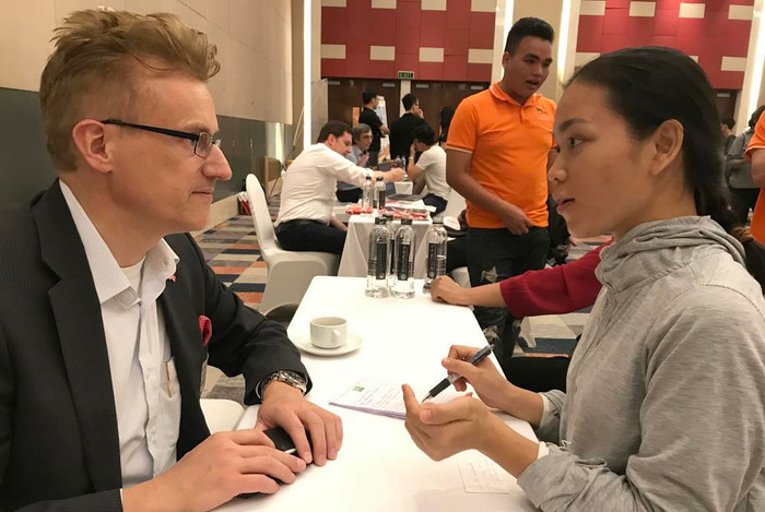 Giáo sư Andreas Stoffers - Trường SDI tại Đức. Ảnh: Tùng Dương. Giáo sư Andreas Stoffers - Trường SDI tại Đức. Ảnh: Tùng Dương.