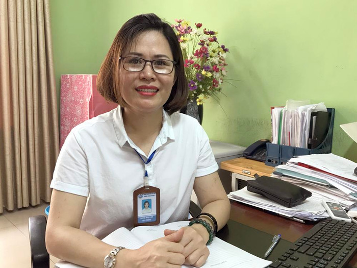 Cô Bùi Thị Ngọc Lan - Hiệu trưởng Trường Trung học Cơ sở Mỹ Đình II, Nam Từ Liêm, Hà Nội. Ảnh: Tùng Dương. Cô Bùi Thị Ngọc Lan - Hiệu trưởng Trường Trung học Cơ sở Mỹ Đình II, Nam Từ Liêm, Hà Nội. Ảnh: Tùng Dương.