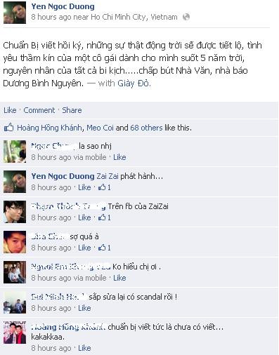 Cựu mẫu Dương Yến Ngọc sắp "nổ" một scandal không tầm thường chút nào khi cuốn hồi ký hứa hẹn có nhiều tình tiết bất ngờ sắp được cô cho phát hành. Cựu mẫu Dương Yến Ngọc sắp "nổ" một scandal không tầm thường chút nào khi cuốn hồi ký hứa hẹn có nhiều tình tiết bất ngờ sắp được cô cho phát hành.