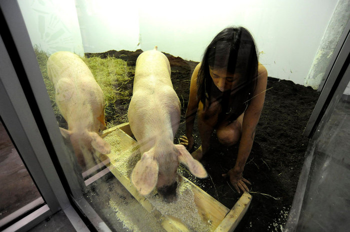 Bản thân nghệ sĩ 30 này cho biết, thông qua tác phẩm này cô muốn gửi thông điệp xóa khoảng cách giữa người và động vật, kêu gọi mọi người có cái nhìn và hiểu biết hơn về thế giới. Bản thân nghệ sĩ 30 này cho biết, thông qua tác phẩm này cô muốn gửi thông điệp xóa khoảng cách giữa người và động vật, kêu gọi mọi người có cái nhìn và hiểu biết hơn về thế giới.