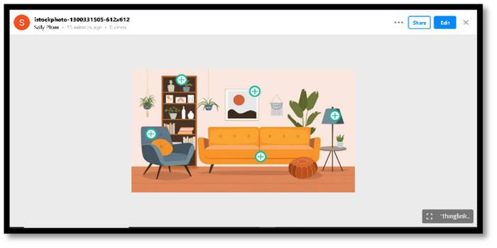 Biểu đồ tư duy tương tác dạng phòng tranh trên kho học liệu điện tử. (Ảnh: Nhà trường cung cấp)