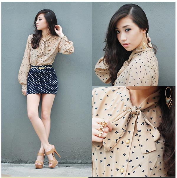 Bạn có thể khéo léo phối chấm bi cùng với các họa tiết khác, như cách phối chiếc váy ngắn chấm bi trắng cùng chiếc áo sơ mi có họa tiết nơ xinh xắn. Xem thêm: Bộ sưu tập váy xinh dành cho bạn gái hè 2012. Bạn có thể khéo léo phối chấm bi cùng với các họa tiết khác, như cách phối chiếc váy ngắn chấm bi trắng cùng chiếc áo sơ mi có họa tiết nơ xinh xắn. Xem thêm: Bộ sưu tập váy xinh dành cho bạn gái hè 2012.