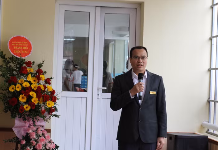 Phó Giáo sư. Tiến sĩ Nguyễn Minh Đức – Phó Hiệu trưởng trường Đại học Hàng Hải Việt Nam phát biểu (Ảnh: Phương Linh)