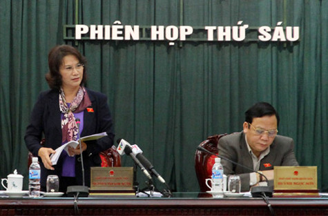 Phó chủ tịch Quốc hội Nguyễn Thị Kim Ngân: "ĐH Quốc gia có lịch sử và thương hiệu từ lâu, không được đổi tên". Ảnh: N.H. Phó chủ tịch Quốc hội Nguyễn Thị Kim Ngân: "ĐH Quốc gia có lịch sử và thương hiệu từ lâu, không được đổi tên". Ảnh: N.H.