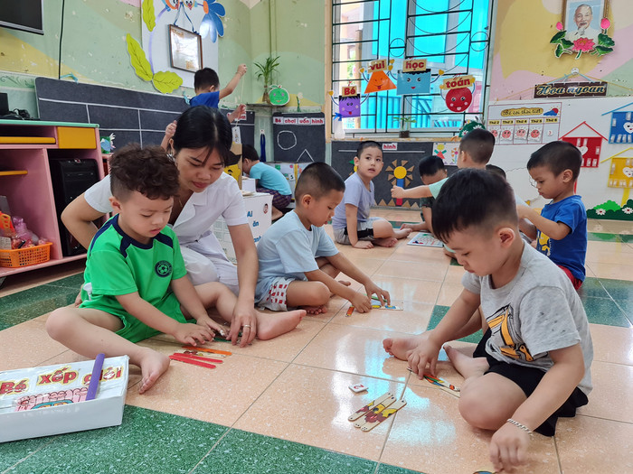 Góc vui chơi của học sinh Trường mầm non 1-6 (Ảnh: Lã Tiến) Góc vui chơi của học sinh Trường mầm non 1-6 (Ảnh: Lã Tiến)