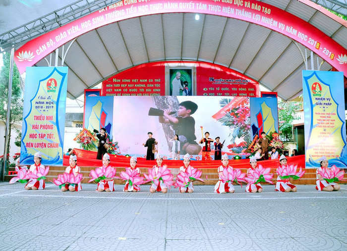 Ngày hội giúp các em học sinh rèn kỹ năng, thể hiện bản thân (Ảnh: Lã Tiến) Ngày hội giúp các em học sinh rèn kỹ năng, thể hiện bản thân (Ảnh: Lã Tiến)