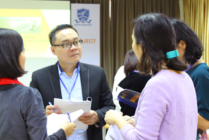 Thầy giáo Phạm Ngọc Đức - Trung tâm Tiên tiến bồi dưỡng lãnh đạo quản lý, Học viện Quản lý Giáo dục (Bộ Giáo dục và Đào tạo) Ảnh: NVCC.