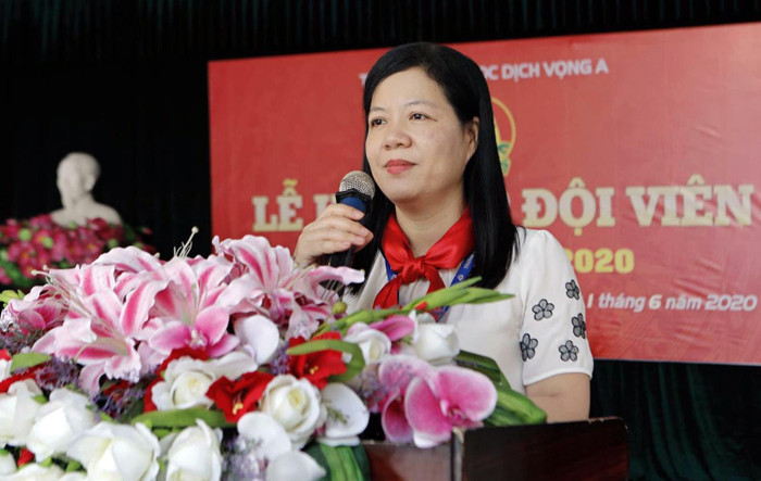 Cô Nguyễn Thị Hoa - Phó hiệu trưởng phụ trách chuyên môn Trường Tiểu học Dịch Vọng A (quận Cầu Giấy, Hà Nội). Ảnh: NVCC.