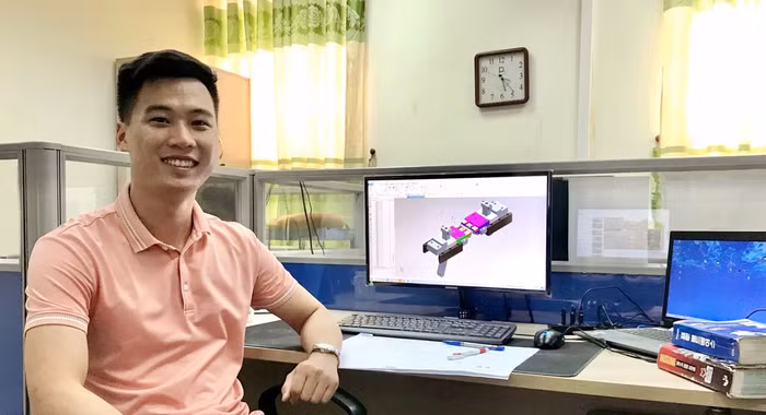 Kỹ sư Trần Trọng Phi - cựu sinh viên ngành Công nghệ chế tạo máy Trường Đại học Kỹ thuật công nghiệp (Đại học Thái Nguyên). Ảnh: NVCC.