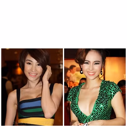 Sau những nghi án dao kéo gương mặt, Ngân Khánh và Đinh Ngọc Diệp sở hữu đường nét khá giống nhau. Xem thêm: Để tóc tết, Sao Việt ai "ngoan hiền" hơn ai? (P1)