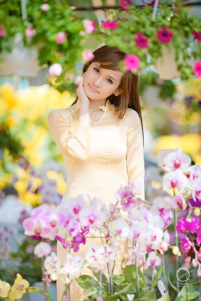 Đâu cần quần xanh áo đỏ, đâu cần style này, style nọ cầu kỳ, thiếu nữ Việt thật đẹp với tà áo dài tha thướt.
