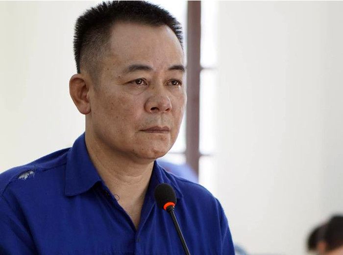 Bị cáo Nguyễn Văn Cường tại phiên tòa sơ thẩm (Ảnh: Lã Tiến)