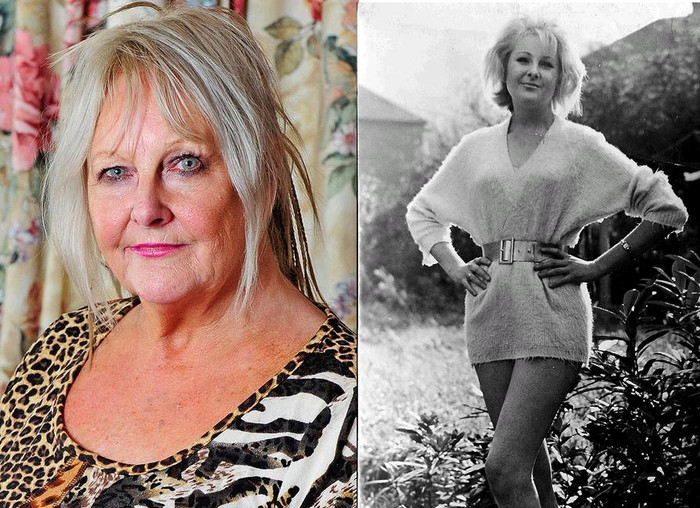 Bà Liz Boothe, 70 tuổi (trái) và thời kỳ hoàng kim. Bà Liz Boothe, 70 tuổi (trái) và thời kỳ hoàng kim.
