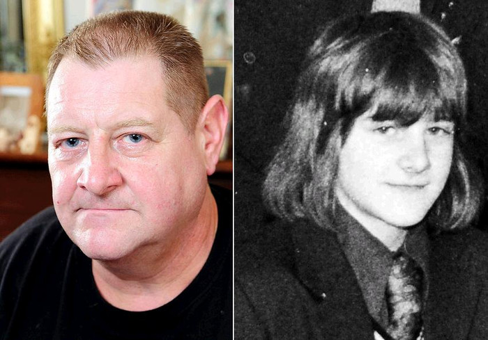 Ông Craig Bivens, 52 tuổi (trái) và năm 12 tuổi (phải) có phần nào giống với Jimmy Savile. Ông Craig Bivens, 52 tuổi (trái) và năm 12 tuổi (phải) có phần nào giống với Jimmy Savile.