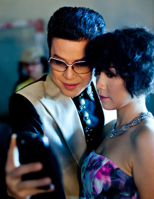 MC Thanh Bạch và diva Mỹ Linh. MC Thanh Bạch và diva Mỹ Linh.
