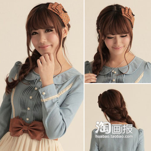 Tóc tết lệch điệu đà, thuần khiết. Nếu kết hợp thêm váy nơ chữ A nữa thì tuyệt. (Ảnh: huabao) Xem thêm: Những mái tóc vàng óng được khát khao nhất thế giới