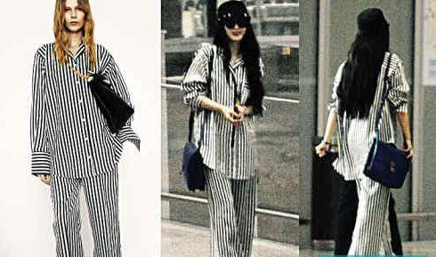 Khác với phong cách cầu kỳ trên thảm đỏ, đời thường Phạm Băng Băng diện bộ trang phục kẻ sọc khá giản dị, đeo kính đen và dùng cả son môi màu đen. Nhiều người cho rằng, dù chỉ là thời trang sân bay nhưng Phạm Băng Băng khá cẩu thả và kì quái. (Theo kenh14) Xem thêm:Quá sành điệu, Phạm Băng Băng biến đàn em thành "hàng nhái"? Khác với phong cách cầu kỳ trên thảm đỏ, đời thường Phạm Băng Băng diện bộ trang phục kẻ sọc khá giản dị, đeo kính đen và dùng cả son môi màu đen. Nhiều người cho rằng, dù chỉ là thời trang sân bay nhưng Phạm Băng Băng khá cẩu thả và kì quái. (Theo kenh14) Xem thêm:Quá sành điệu, Phạm Băng Băng biến đàn em thành "hàng nhái"?