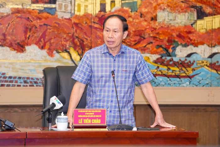 Ông Lê Tiến Châu – Bí thư Thành uỷ Hải Phòng phát biểu tại cuộc làm việc (Ảnh: ĐT) tien-chau-1.jpg