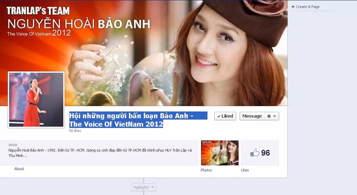 Fanpage Hội những người bấn loạn Bảo Anh - The Voice Of Vietnam 2012.