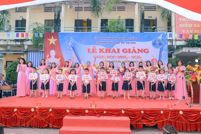 Những năm gần đây, Trường Tiểu học Võ Thị Sáu trở thành địa chỉ tin cậy để phụ huynh gửi gắm con em mình (Ảnh: LT)