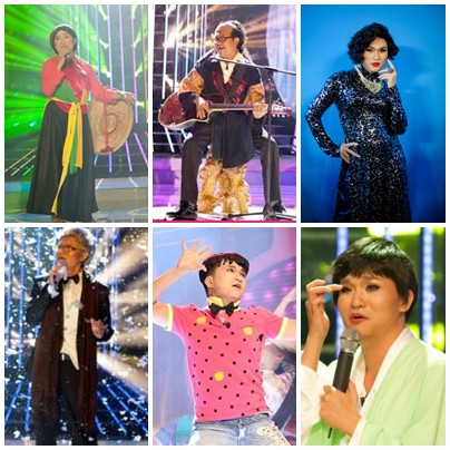 Đại Nghĩa hóa thân các nghệ sĩ: Thu Hiền, Y Moan, Ý Lan (hàng đầu), Ngọc Bảo, Liêu Anh Tuấn, Mỹ Linh (hàng giữa), Phạm Anh Khoa, Toni Braxton và Tùng Dương (hàng cuối). Đại Nghĩa hóa thân các nghệ sĩ: Thu Hiền, Y Moan, Ý Lan (hàng đầu), Ngọc Bảo, Liêu Anh Tuấn, Mỹ Linh (hàng giữa), Phạm Anh Khoa, Toni Braxton và Tùng Dương (hàng cuối).