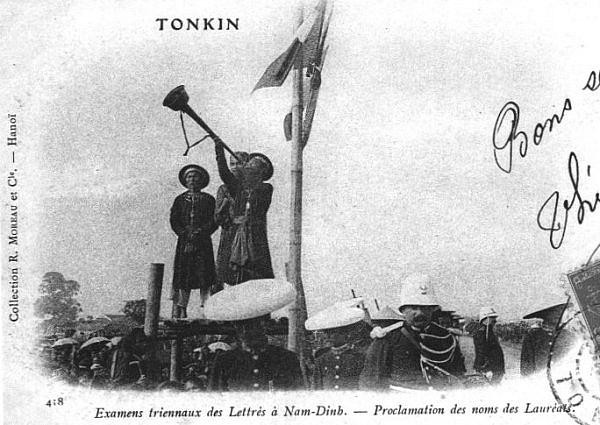 Lễ xướng danh những sĩ tử đỗ đạt trường thi Nam Định 1897.