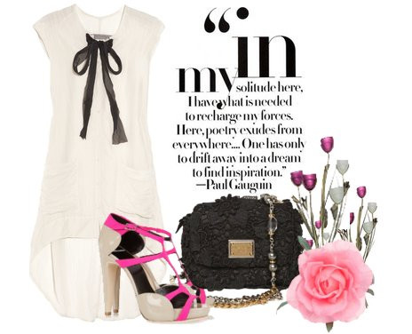 Đơn giản, nhưng cũng đủ làm sáng bừng phong cách sành điệu của quý cô hiện đại. Áo dáng dài được thiết kế theo phong cách hình chữ A, kết hợp cùng dép cao gót hồng cá tính. (Ảnh: S) Xem thêm: Thời trang công sở/ Phong cách thời trang Hồ Ngọc Hà.