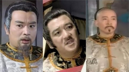 Nhạc Dược Lợi, Triệu Học Hoàng và Hải Ba (từ trái sang) vai Phúc đại học sĩ, cha của Phúc Nhĩ Khang và Phúc Nhĩ Thái trong Hoàn Châu Cách Cách. Nhạc Dược Lợi, Triệu Học Hoàng và Hải Ba (từ trái sang) vai Phúc đại học sĩ, cha của Phúc Nhĩ Khang và Phúc Nhĩ Thái trong Hoàn Châu Cách Cách.