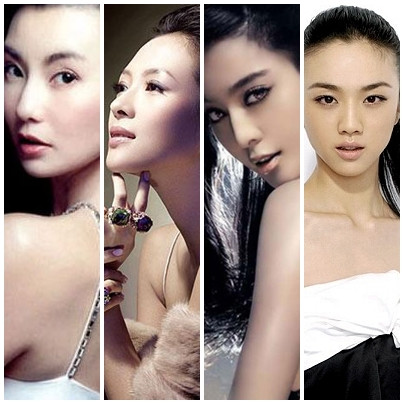 Cuộc chiến sắc đẹp vẫn quay mặt lại với Phạm Băng Băng ngay cả sự xuất hiện rầm rộ của cô tại các sự kiện thảm đỏ quốc tê. Trong ảnh từ trái sang: Trương Mạn Ngọc, Chương Tử Di, Phạm Băng Băng, Thang Duy