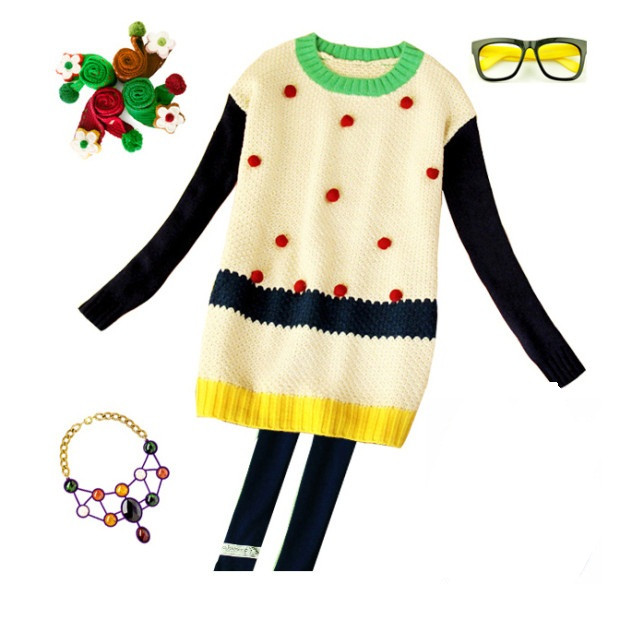 Chấm phá với áo len quả tròn. Tất cả những chấm đỏ là các cuộn len tết tí xíu, khi người mặc vận động sẽ hơi lúc lắc, rất thú vị. Chấm phá với áo len quả tròn. Tất cả những chấm đỏ là các cuộn len tết tí xíu, khi người mặc vận động sẽ hơi lúc lắc, rất thú vị.