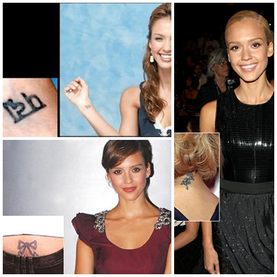 Nữ diễn viên Jessica Alba ngoài hình xăm bông hoa và bọ cạp ở sau gáy, hình chiếc nơ ở phía hông thì cô còn sở hữu một hình xăm bằng chữ Phạn đọc là “Padma” có nghĩa là Hoa sen thể hiện tâm hồn trong sạch và hướng đến cái đẹp. Nữ diễn viên Jessica Alba ngoài hình xăm bông hoa và bọ cạp ở sau gáy, hình chiếc nơ ở phía hông thì cô còn sở hữu một hình xăm bằng chữ Phạn đọc là “Padma” có nghĩa là Hoa sen thể hiện tâm hồn trong sạch và hướng đến cái đẹp.