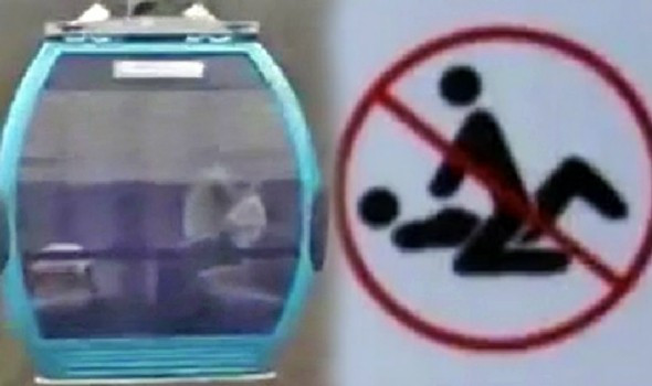 Biểu tượng "không sex" ở khu vực danh thắng Nghiêu Sơn.