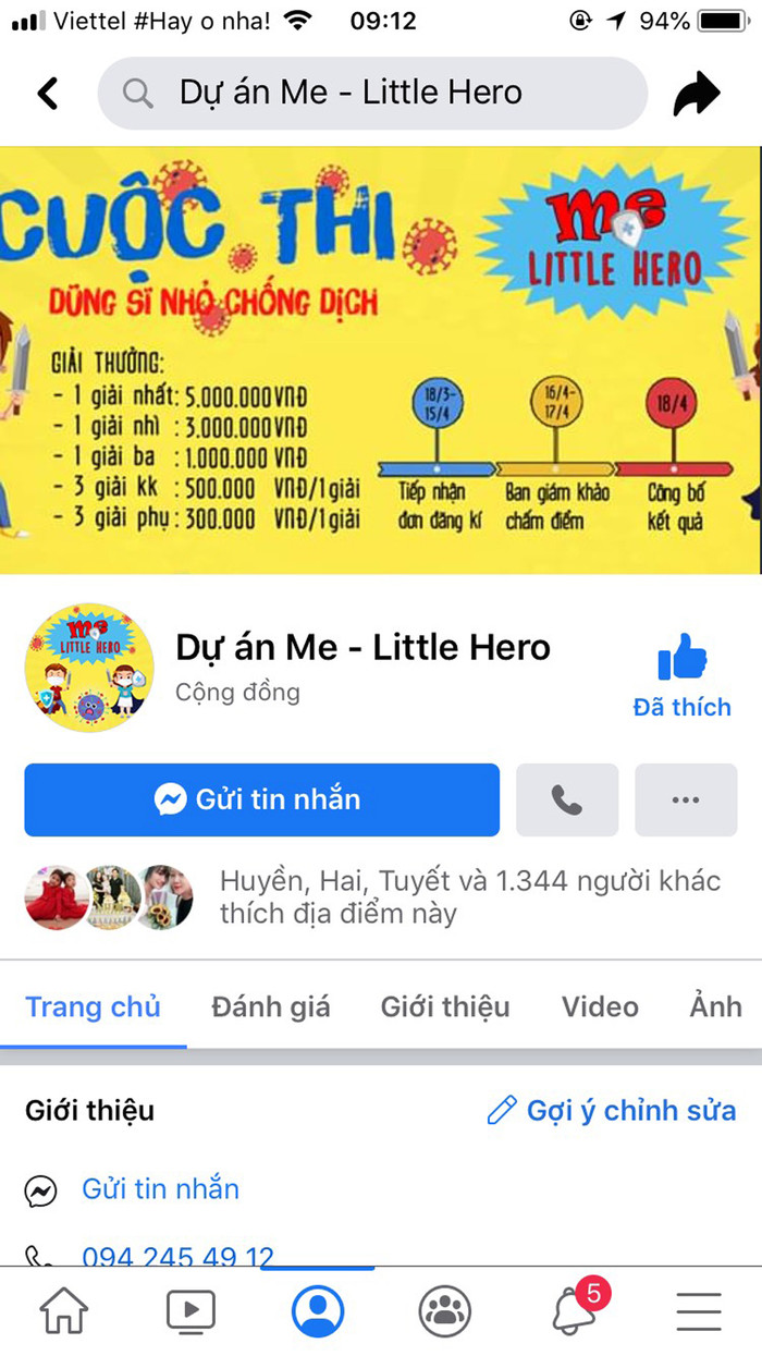 Dự án Me Little Hero thu hút hàng nghìn lượt theo dõi và hàng trăm tác phẩm dự thi (Ảnh: LT)