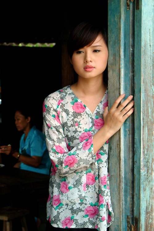 Tâm Tít rất ra dáng một cô gái nông thôn.