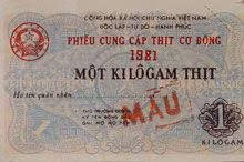Phiếu mua thịt.