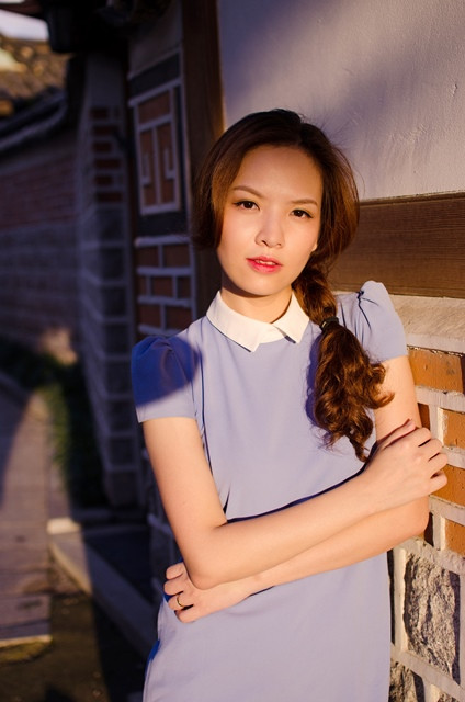 Ngoài du lịch thăm quan thắng cảnh Hàn Quốc, Đan Lê còn khám phá và học hỏi thêm được công nghệ may mặc tại Hàn.