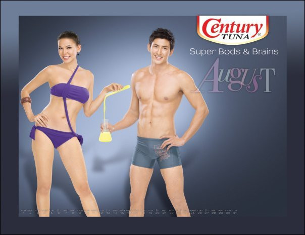 Cặp đôi hoa hậu và nam vương Theresa Fenger và Van Victor Leaño tại cuộc thi Century Tuna Superbods.