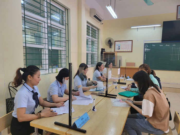 Hệ thống tuyển sinh đầu cấp trực tuyến được triển khai thí điểm trên toàn thành phố trong năm học 2022-2023 (Ảnh: Lã Tiến)