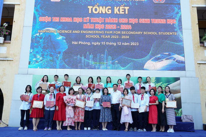 Ngành Giáo dục và Đào tạo quận Lê Chân năm nay có nhiều dự án đạt giải với hàm lượng khoa học cao (Ảnh: Lã Tiến)