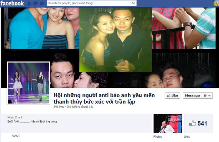 Một số fanpage được lập ra từ sau khi có những scandal về Bảo Anh và Trần Lập ngay từ vòng Đối đầu....