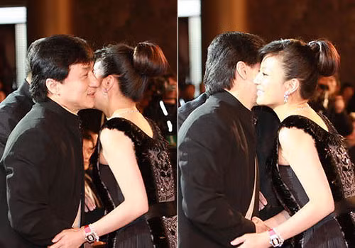 Những cái ôm hôn nồng nhiệt của Thành Long dành cho én nhỏ Triệu Vy.