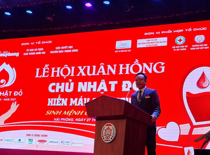 Phó giáo sư, Tiến sĩ Phạm Xuân Dương, Hiệu trưởng Đại học Hàng hải Việt Nam phát biểu tại chương trình (Ảnh: Lã Tiến) Phó giáo sư, Tiến sĩ Phạm Xuân Dương, Hiệu trưởng Đại học Hàng hải Việt Nam phát biểu tại chương trình (Ảnh: Lã Tiến)