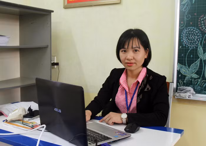 Cô giáo Thái Thị Hải Yến, giáo viên Trường tiểu học Nam Hòa (thị xã Quảng Yên, Quảng Ninh) (Ảnh: Nhân vật cung cấp)